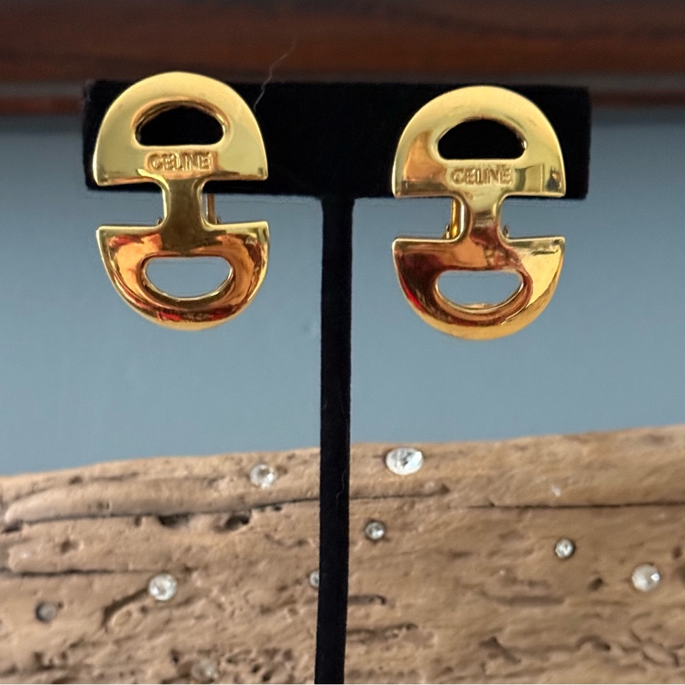 Celine Vintage Macadam Earrings